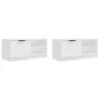 TV-Schrank, 2 Stück, weißes Sperrholz, 80 x 35 x 36,5 cm von , TV-Möbel - Ref: Foro24-811467, Preis: 86,35 €, Rabatt: %