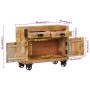 Untreated solid mango wood sideboard 80x30x65 cm by , Sideboards - Ref: Foro24-351689, Price: 293,90 €, Discount: %