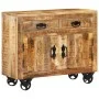 Sideboard aus unbehandeltem massivem Mangoholz, 80 x 30 x 65 cm von , Sideboards - Ref: Foro24-351689, Preis: 287,83 €, Rabat...