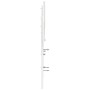 Bettkopfteil aus massivem weißem Kiefernholz, 200 cm von , Kopf- und Fußteile - Ref: Foro24-842487, Preis: 60,51 €, Rabatt: %