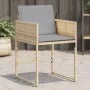 Garden armchairs with cushions 4 units beige synthetic rattan mix by , Garden chairs - Ref: Foro24-365006, Price: 162,93 €, D...
