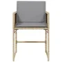 Garden armchairs with cushions 4 units beige synthetic rattan mix by , Garden chairs - Ref: Foro24-365006, Price: 162,93 €, D...