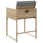 Gartensessel mit Kissen 4 Einheiten beige synthetische Rattanmischung von , Gartenstühle - Ref: Foro24-365006, Preis: 165,77 ...