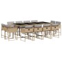 Garten-Essgruppe mit Kissen, 13-teilig, beiges synthetisches Rattan von , Gartensets - Ref: Foro24-3211404, Preis: 746,17 €, ...