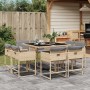 9-piece garden dining set with beige synthetic rattan cushions by , Garden sets - Ref: Foro24-3211380, Price: 440,61 €, Disco...