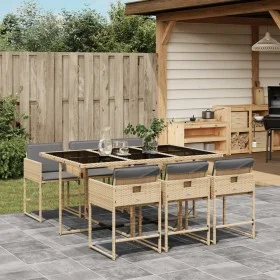 7-piece garden dining set with beige synthetic rattan cushions by , Garden sets - Ref: Foro24-3211272, Price: 458,42 €, Disco...