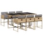 7-piece garden dining set with beige synthetic rattan cushions by , Garden sets - Ref: Foro24-3211272, Price: 364,44 €, Disco...