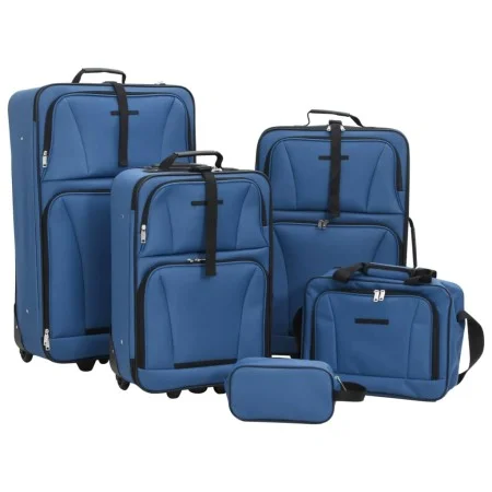 5-teiliges Reisekoffer-Set aus blauem Stoff von , Koffer - Ref: Foro24-4002829, Preis: 142,53 €, Rabatt: %