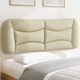 Cabecero de cama acolchado tela crema 120 cm