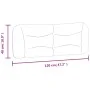 Padded headboard in cream fabric 120 cm by , Headboards and footboards - Ref: Foro24-374566, Price: 58,26 €, Discount: %