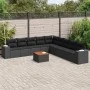 Garden sofa set 10 pieces with black synthetic rattan cushions by , Garden sets - Ref: Foro24-3225488, Price: 647,57 €, Disco...