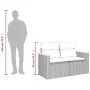 Garden sofa with cushions 2 seater gray synthetic rattan by , Outdoor sofas - Ref: Foro24-366128, Price: 142,18 €, Discount: %