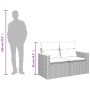 Gartensofa mit Kissen, 2-Sitzer, graues synthetisches Rattan von , Outdoor-Sofas - Ref: Foro24-366128, Preis: 131,15 €, Rabat...