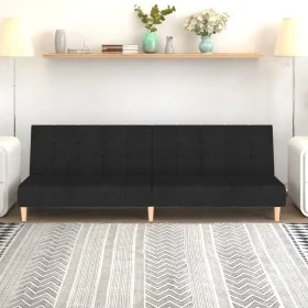 2 seater black fabric sofa bed by , Sofas - Ref: Foro24-375756, Price: 244,26 €, Discount: %