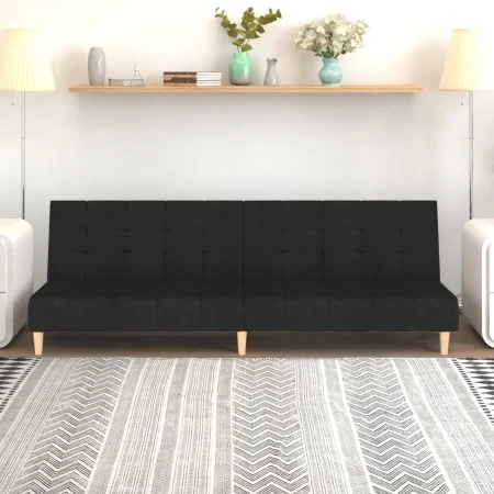 2 seater black fabric sofa bed by , Sofas - Ref: Foro24-375756, Price: 244,26 €, Discount: %