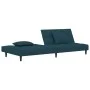 2-Sitzer-Schlafsofa mit zwei blauen Samtkissen von , Sofas - Ref: Foro24-375806, Preis: 240,00 €, Rabatt: %