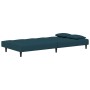 2-seater sofa bed with two blue velvet pillows by , Sofas - Ref: Foro24-375806, Price: 236,35 €, Discount: %