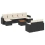 Garden sofa set 10 pieces with black synthetic rattan cushions by , Modular outdoor sofas - Ref: Foro24-3224334, Price: 552,3...