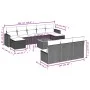 11-teiliges Gartensofa-Set mit beigen synthetischen Rattankissen von , Modulare Sofas für den Außenbereich - Ref: Foro24-3224...