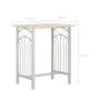 Kitchen high table and chairs set, 3 pieces, wood and steel. by vidaXL, Furniture sets for kitchens and dining rooms - Ref: F...