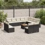 Garden sofa and cushion set 13 pieces black synthetic rattan by , Modular outdoor sofas - Ref: Foro24-3224369, Price: 753,10 ...