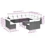Garden sofa and cushion set 13 pieces black synthetic rattan by , Modular outdoor sofas - Ref: Foro24-3224369, Price: 753,10 ...