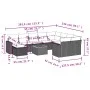 11-teiliges Gartensofa-Set mit beigen synthetischen Rattankissen von , Modulare Sofas für den Außenbereich - Ref: Foro24-3224...