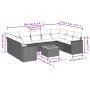 Garden sofa set with beige cushions 10 pieces synthetic rattan by , Modular outdoor sofas - Ref: Foro24-3224267, Price: 592,5...
