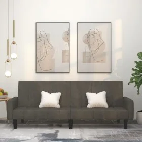 Sofá cama de 2 plazas terciopelo gris oscuro de , Sofás - Ref: Foro24-375775, Precio: 274,40 €, Descuento: %