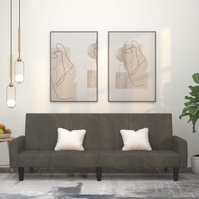 Sofá cama de 2 plazas terciopelo gris oscuro de , Sofás - Ref: Foro24-375775, Precio: 279,24 €, Descuento: %