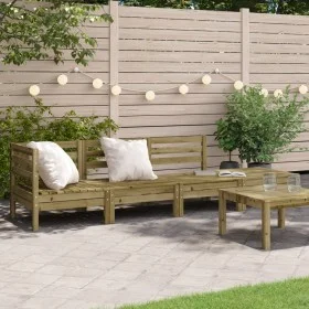 4-Sitzer-Gartensofa aus imprägniertem Kiefernholz von , Modulare Sofas für den Außenbereich - Ref: Foro24-838053, Preis: 144,...