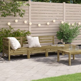 4-Sitzer-Gartensofa aus imprägniertem Kiefernholz von , Modulare Sofas für den Außenbereich - Ref: Foro24-838053, Preis: 146,...