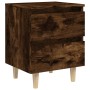 Nightstands 2 pcs smoked oak wood legs 40x35x50 cm by vidaXL, Nightstands - Ref: Foro24-813123, Price: 69,32 €, Discount: %