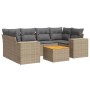 7-piece garden sofa set and beige synthetic rattan cushions by , Garden sets - Ref: Foro24-3225345, Price: 445,43 €, Discount: %