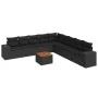 Garden sofa set 10 pieces with black synthetic rattan cushions by , Garden sets - Ref: Foro24-3257819, Price: 604,77 €, Disco...