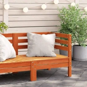 Eckgartensofa aus massivem, wachsbraunem Kiefernholz von , Modulare Sofas für den Außenbereich - Ref: Foro24-837981, Preis: 6...