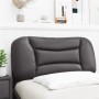 Gepolstertes Bettkopfteil aus grauem Kunstleder, 90 cm von , Kopf- und Fußteile - Ref: Foro24-374547, Preis: 44,03 €, Rabatt: %