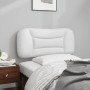 White synthetic leather padded bed headboard 90 cm by , Headboards and footboards - Ref: Foro24-374545, Price: 64,78 €, Disco...