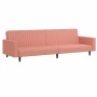 Sofá cama de 2 plazas terciopelo rosa de , Sofás - Ref: Foro24-375941, Precio: 255,55 €, Descuento: %