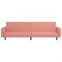 Rosafarbenes 2-Sitzer-Schlafsofa aus Samt von , Sofas - Ref: Foro24-375941, Preis: 255,55 €, Rabatt: %
