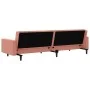 Rosafarbenes 2-Sitzer-Schlafsofa aus Samt von , Sofas - Ref: Foro24-375941, Preis: 251,09 €, Rabatt: %