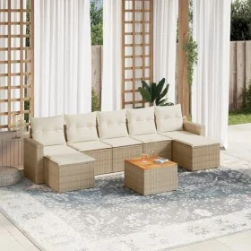 Garden sofa set with beige cushions 8 pcs PE rattan by , Modular outdoor sofas - Ref: Foro24-3224252, Price: 475,31 €, Discou...
