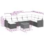 9-teiliges Gartensofa-Set mit beigen synthetischen Rattankissen von , Modulare Sofas für den Außenbereich - Ref: Foro24-32242...