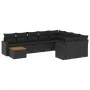 Garden sofa set 10 pieces with black synthetic rattan cushions by , Modular outdoor sofas - Ref: Foro24-3224284, Price: 620,6...