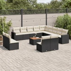 14-piece garden sofa set with black synthetic rattan cushions by , Modular outdoor sofas - Ref: Foro24-3224376, Price: 790,61...
