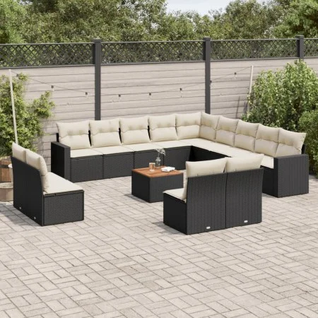 14-piece garden sofa set with black synthetic rattan cushions by , Modular outdoor sofas - Ref: Foro24-3224376, Price: 790,61...