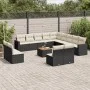 14-piece garden sofa set with black synthetic rattan cushions by , Modular outdoor sofas - Ref: Foro24-3224376, Price: 790,61...