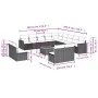 14-piece garden sofa set with black synthetic rattan cushions by , Modular outdoor sofas - Ref: Foro24-3224376, Price: 790,61...