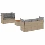 Garden sofa set with cushions 6 pieces beige synthetic rattan by , Garden sets - Ref: Foro24-3223483, Price: 365,55 €, Discou...