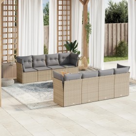 9-piece garden sofa set with beige synthetic rattan cushions by , Garden sets - Ref: Foro24-3223525, Price: 516,46 €, Discoun...